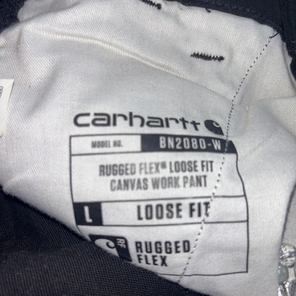 Carhartt Women's Size 4 Rugged Flex Carpenter Canvas Work Pant - Loose Fit Black - Picture 7 of 7